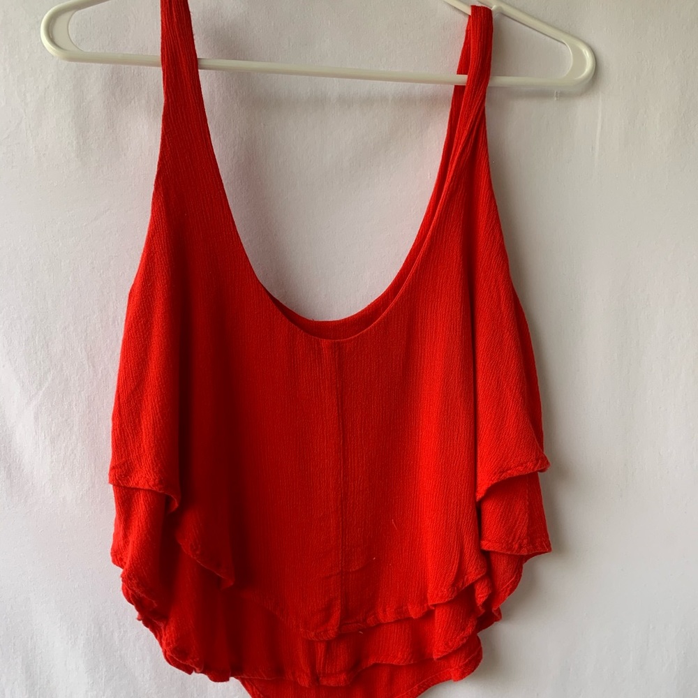 Red flirty Crop top